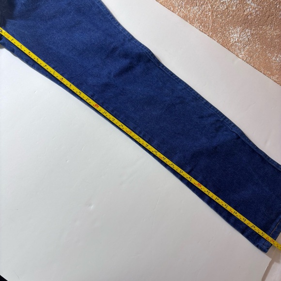 Wrangler Men's Jeans Cowboy Cut Slim Fit Rigid Indigo Denim Blue Size 34x33 - Picture 13 of 14